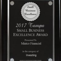 Mintco Financial selected for 2017 Tampa Small Business Excellence Award