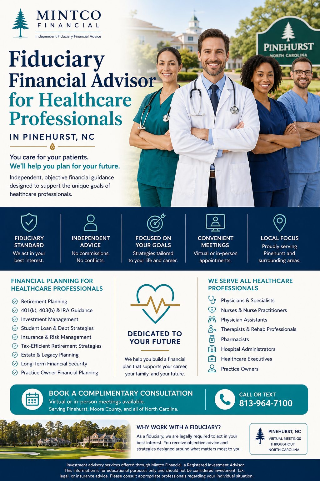 Fiduciary Financial Advisor for Healthcare Professionals in Pinehurst NC