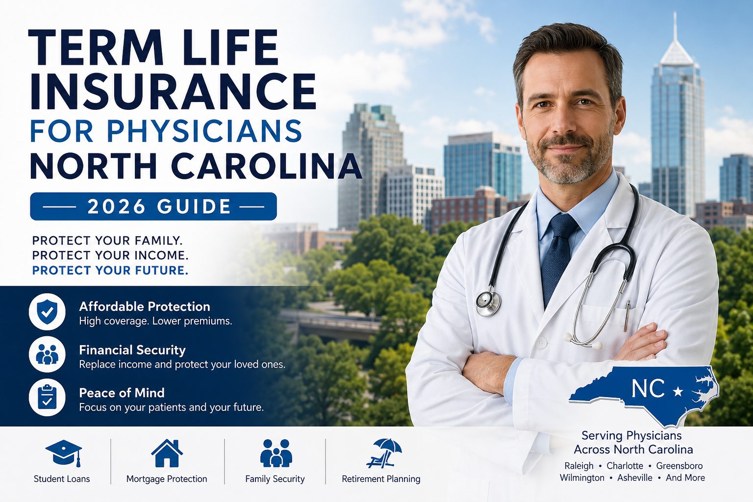 Term Life Insurance for Physicians in North Carolina: 2026 Guide